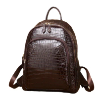Quality Real crocodile leather backpack Tote bag Women Genuine Leather Bag Women's bag Real Leather Men's backpack