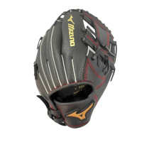 【MIZUNO 美津濃】少年用手套工字檔合成皮PU10吋黑(1AJGY32900)
