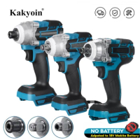 Brushless Cordless Electric Impact Wrench Electric Screwdriver 1/2 inch Wrench Power Tools Compatible for Makita 18V Battery