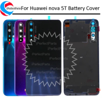 Battery Cover for Huawei Nova 5T Glass Back housing Replacement Repair Parts For Huawei Nova 5T Rear Door with Camera Lens