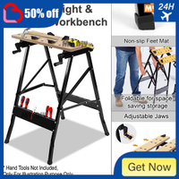 MYDIYHOMEDEPOT - Work Bench Portable Work Table Portable Work Bench Vice Table Multifunction Wood Working Table