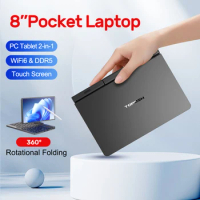 P8 Mini Pocket Laptop 8 Inch Touchscreen Intel 12th Gen N100 12GB DDR5 WiFi-6 2 In 1 Yoga Tablet Portable Notebook PC Windows 11