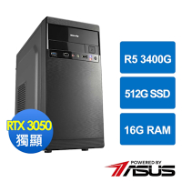華碩A520平台[天神鋼彈]R5_3400G/16G/RTX 3050/512G_SSD