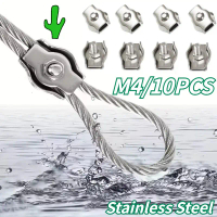 10Buah M4 Pengait Kawat Seling Stainless Crimp Ferrule 2-3mm Klem Tali Kawat Klem Sling Seling Baja
