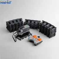 MOC IR Train Speed Control Set IR Remote Control Receiver Train Motor Rail Tracks Power Functions Compatible with legoeds 88002