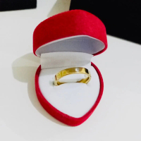 Cincin titanium ukir bahan titanium asli