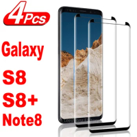 1/4Pcs 3D Screen Protector Glass For Samsung Galaxy S8 S8+ Plus Note 8 Tempered Glass Film