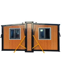 Easy Install Prefab House 20ft 40ft Modular Folding Container House Camping Foldable Small Tiny Container House Home Office
