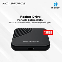 Midasforce Pocket Drive 128GB Portable External SSD SATA