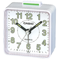 【CASIO 卡西歐】復古造型輕巧指針鬧鐘(白-TQ-140-7)