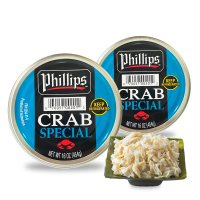 【Phillips】蟹身白肉 454g x2入組(藍泳蟹 新鮮 開罐料理)
