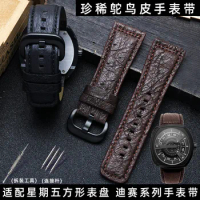 Genuine Leather Watchband for Seven Friday Watch Band Ostrich Leather Watch Strap Sevenfriday Igole 28mm