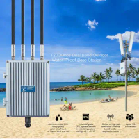 1200Mbps Outdoor AP 802.11ac Dual Band 2.4G 5.8G Wireless Access Point router POE WiFi Signal Booster Extender with OMNI ANTs