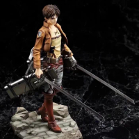 Eren Jaeger Action Figure with Double Knife Standing Posture Model Attack On Titan Toys