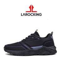 Sepatu Sneakers Larocking Raptor - Hitam Polos | Sepatu Olahraga Running Gym Pria Wanita