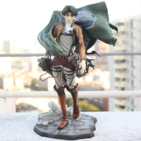 26cm Attack on Titan Anime Figurine Levi Ackerman Action Figure Mikasa Collection Model Doll Toys