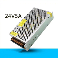Switching Power Supply สวิตชิ่งเพาเวอร์ซัพพลาย 24V 5A 120W (สีเงิน)