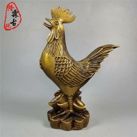 銅器 復古純銅雞擺件金雞元寶雞家居客廳招財鎮宅裝飾工藝品