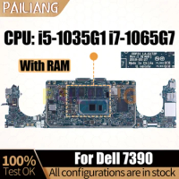 For DELL 7390 Notebook Mainboard Laptop LA-G172P 05M9KH 0MCC5D 05M9KH 0MCC5D i5-1035G1 i7-1065G7 RAM Motherboard Full Tested