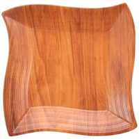 Piring Persegi Centris 9 - Piring Onyx Persegi - Piring Saji Melamin - Piring Motif Kayu