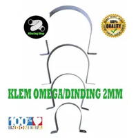 Klem Omega / Dinding Plat Galvanis Tebal 2mm Diameter 3"/4"/5"/6" Ukuran 4 Inch