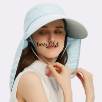 LBX Hat Female Summer Sun Protection Hat Face and Neck Protection Bucket Hat Cycling Mask UV Protection Full Face Sun Hat