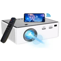 M7 mini Portable Projector 300 ANSI lumens Movie Projector Full 1080P hd 2GB 16GB Short Throw Projector 4k Android Smart BT W