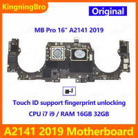 Tested A2141 Motherboard 820-01700-A For MacBook Pro 16" A2141 Logic Board i7 i9 16GB 32GB 2019 Year