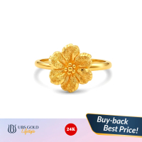UBS Gold - Cincin Emas - 24k - Model Bunga - Ksc1353