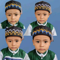 sRpahala peci kucir anak peci madun peci anak peci PAUD peci TK peci sholat peci Muslim Motif Pria B