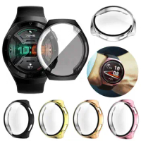 PC+Tempered Glass Protective Case For Huawei Watch GT2e GT 2e Full Screen Protector Shell Bumper Cover