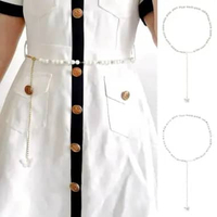 Aluna Pearl Belt Ikat Pinggang Rantai Butterfly Kupu Kupu Pearls Gesper Chain Belt Fairy Belt Aluna 