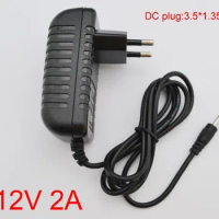 1PCS High quality 12V 2A AC 100V-240V Converter Switching power adapter DC 2000mA Supply EU Plug DC 3.5mm x 1.35mm