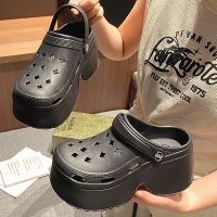 9CM high-heeled perforated sandals with thick soles for women comfortable to walk in new summer fash