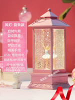 全城熱賣 - 生日禮物音樂盒音樂盒兒童可旋轉水晶球小夜燈送女生女孩禮物玩具風燈-藍芭蕾+旋轉帶音樂/配禮袋