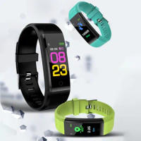 115plus Smart Watch 0.96 Inch Touch Screen Fitness Tracker Waterproof Smartwatch Heart Rate Blood Pressure Sleep Monitor