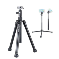 P056 Lightweight Camera Tripod Multifunctional Aluminum Selfie Stick Tripod Adjustable Stand for Canon Sony DSLR ILDC Cameras DV