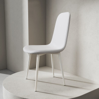 宜悅家居 椅子 餐椅 北歐極簡餐椅家用現代簡約餐桌椅法式客廳風白色椅子餐廳靠背凳子