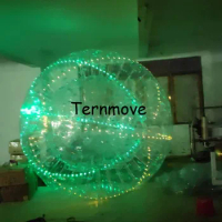 inflatable led lighting body zorb ball,glowing zorb Human Hamster water ball,lighting grow zorb ball with Fluorescent strips