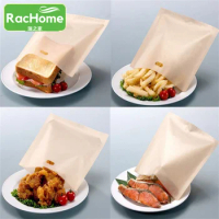 4/10pcs/set Grilled Cheese Toast Bags Toaster Bag Reusable Sandwich Bag Non-stick Bread Bag Microwave Oven Heating Pastry Tool