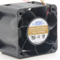 For AVC DB04028B12U P066 DC 12V 0.66A Cooling Fan For Server Square Fan 40x40x28mm 40mm 4-Wire