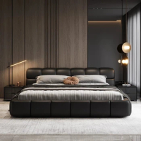 Modern Pretty Double Bed Luxury Princess Comferter Loft Bed King Size Camas De Dormitorio Furniture Home