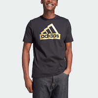 Adidas M FI MET T [II3468] 男 短袖 上衣 T恤 亞洲版 運動 休閒 棉質 柔軟 舒適 黑金