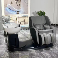 Professional Shampoo Bed Luxury Care Shaving Stylist Head Spa Chair Barber Lavacabezas Furniture LJ50SC
