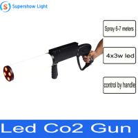 New type handhold LED CO2 DJ Gun with battery Led CO2 Jet Machine co2 pistol gun for Disco Club KTV Pub Party KTV Stage effect