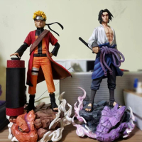 Anime Naruto Sasuke Uchiha Gk Figure Shippuuden Statue Sennin Mode Naruto Uzumaki Action Figure PVC Collection Figurine Toy Gift