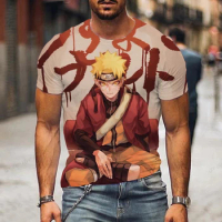 Manga Naruto Akatsuki T-shirt EU Size Japanese Anime Unisex Sasuke Funny Cartoon T-shirt Cool Street T-shirt Top T-shirt