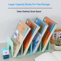 Hongfan Office Store Acrylic Bookstand Book Storage Tool Book Shelf Partition Board Book Clipper Book Desk Shelf