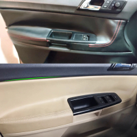 หนังนุ่มประตูแผงปกคลุมสำหรับ VW โปโลซีดาน2004 2005 2006 2007 2008 2009 2010 2011รถประตูที่เท้าแขนแผงผิวปกตัด