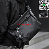 時尚休閒潮流學院 素黑帆布小掛包+郵差包單肩斜背包側背包單車包【TTH3038】
